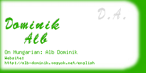 dominik alb business card